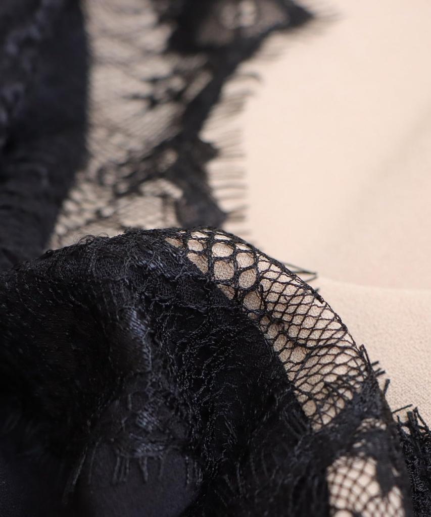 Antiqua Long Regular Size Mixed Women's Lace-Trimmed Dress, Sleeve, PN-00512, (S-L), 85,