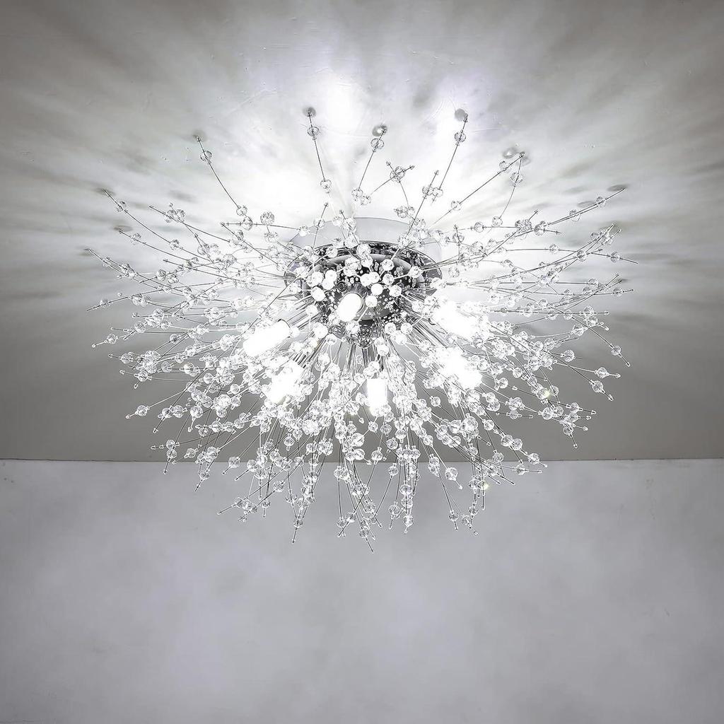 Dandelion Crystal Fireworks Ceiling Light for Nordic Bedrooms and Living Rooms