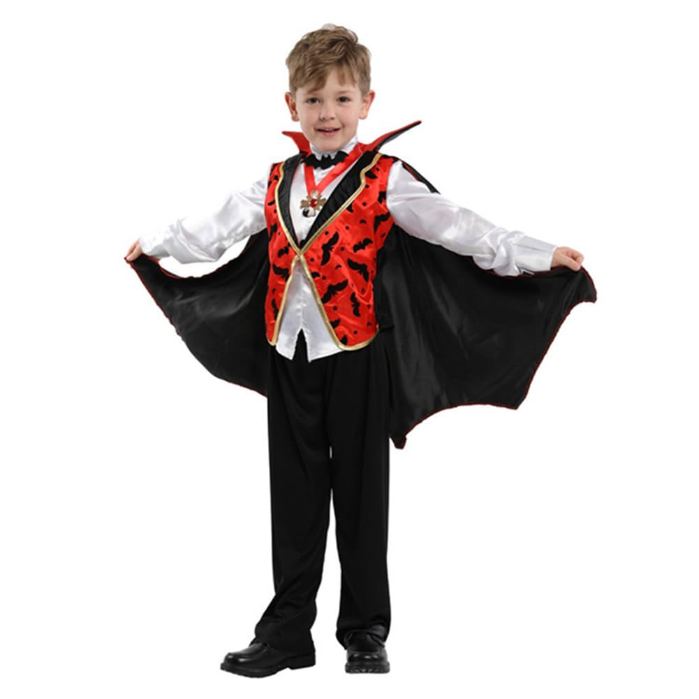 

Halloween Cosplay for Kids Vampire Disguise Kids Vampire Count Dracula Costume [Yolrky] (L) чёрный