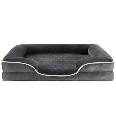Cama Ortopédica de Apoyo para Perros Espuma Viscoelástica Impermeable Antideslizante Funda Extraíble Lavable Perros Medianos Sofá Cómodo para Mascotas