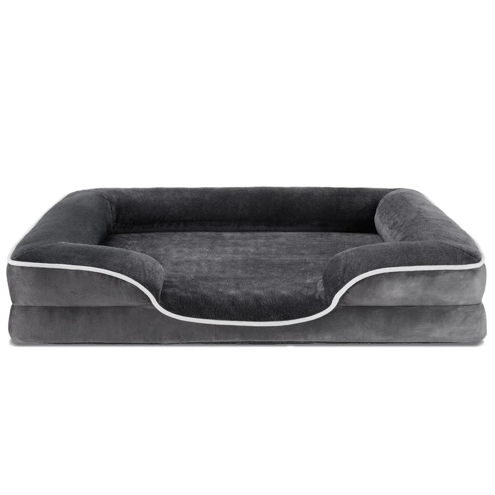 Supportive Orthopedic Dog Bed Memory Foam Waterproof Non-Slip Removable Washable Cover Medium Dogs Comfortable Pet Sofa