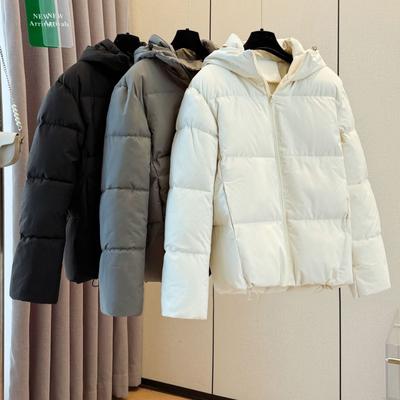 25 New Solid Color Hooded Windproof and Anti-fouling Down Cotton Cotton Jacket Short Small Bread Jacket Winter Jacket