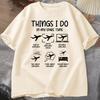 Funny Aviation T Shirt Things I Do In My Spare Time TShirt Funny Airplane Tshirt Round Collar ShortSleeve Tee Shirt Clothes