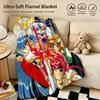 Anime M-Magic Knight Rayearth-h Throw Warm Soft Flannel Blanket, Multi-use for Sofa Bed Camping Travel Nap