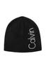Calvin Klein Reversible Black and Grey One Size Men's Beanie, Logo,