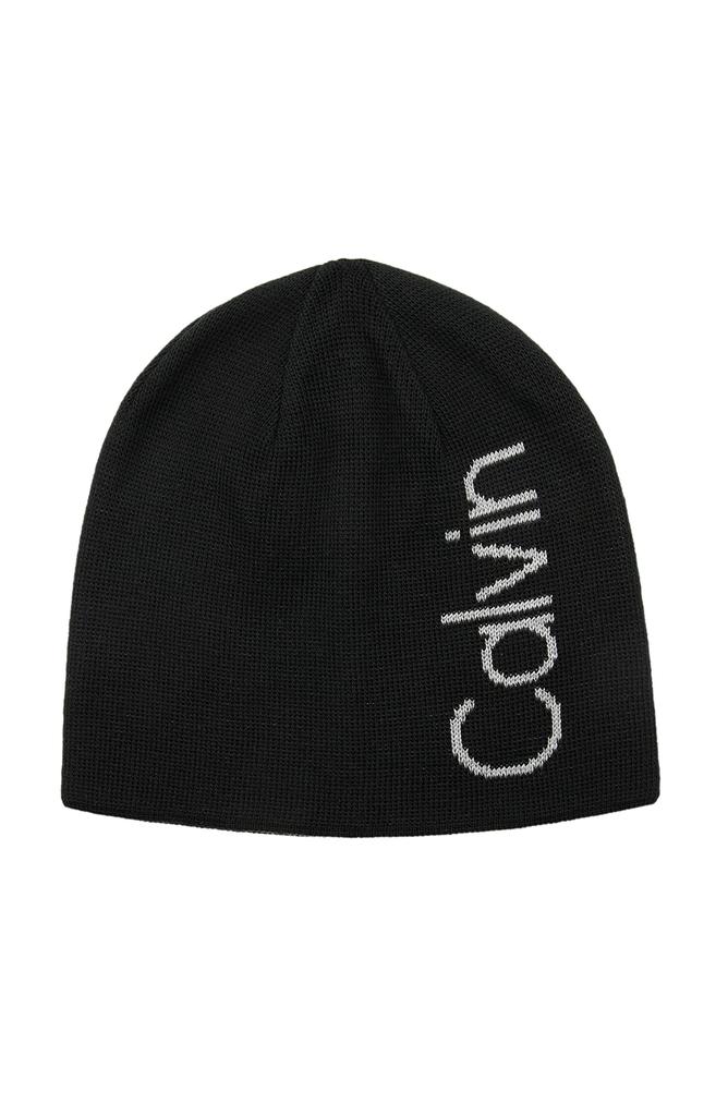 Calvin Klein Reversible Black and Grey One Size Men's Beanie, Logo,