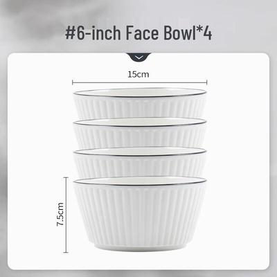 MoDe Lanka American Black Line Noodle Bowl Set