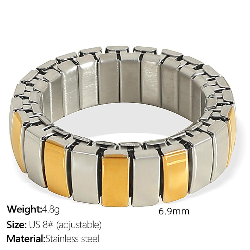 Full diamond bracelet titanium steel row diamond fashion jewelry intercolor elastic bracelet light luxury high sense versatile