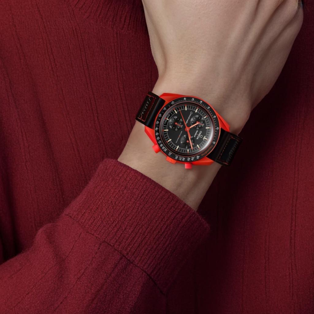 Swatch Męski Czarny Zegarek 42mm SO33O100 SO33O100