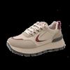 Retro Maillard large size running shoes spring new platform lace-up running shoes college style sports shoes women