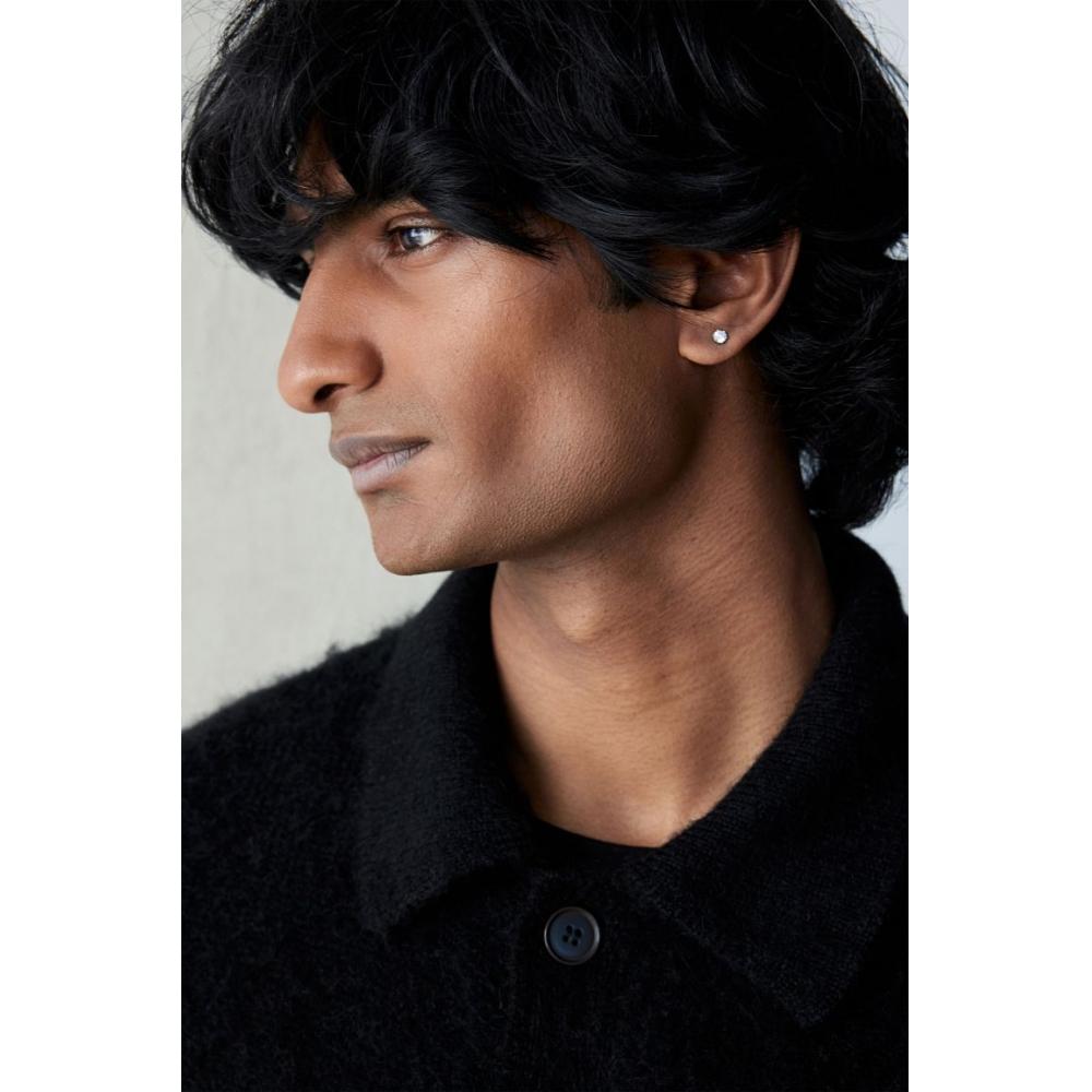 H M Regular Fit brusHed Wool Blend Cardigan Black