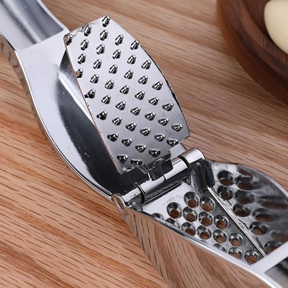 Ergonomic Grip Garlic Mincer Tool Easy-Squeeze Handle Handheld Ginger Crusher  Kitchen Tool