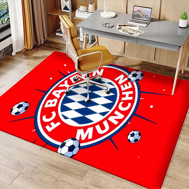 FC Bayern Munich Logo Printed Absorbent Washable Carpet, Non-Slip Bathroom Mats, Kitchen Rugs, Yoga Mat,Living Room Entrance, Camping Picnic Rugs