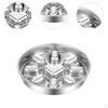 Slow Feeder Dog Bowl Water Dispenser Portable Stainless Steel Thickened Double Sided Use Pet Feeding