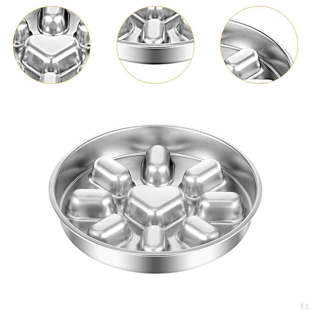 Slow Feeder Dog Bowl Water Dispenser Portable Stainless Steel Thickened Double Sided Use Pet Feeding
