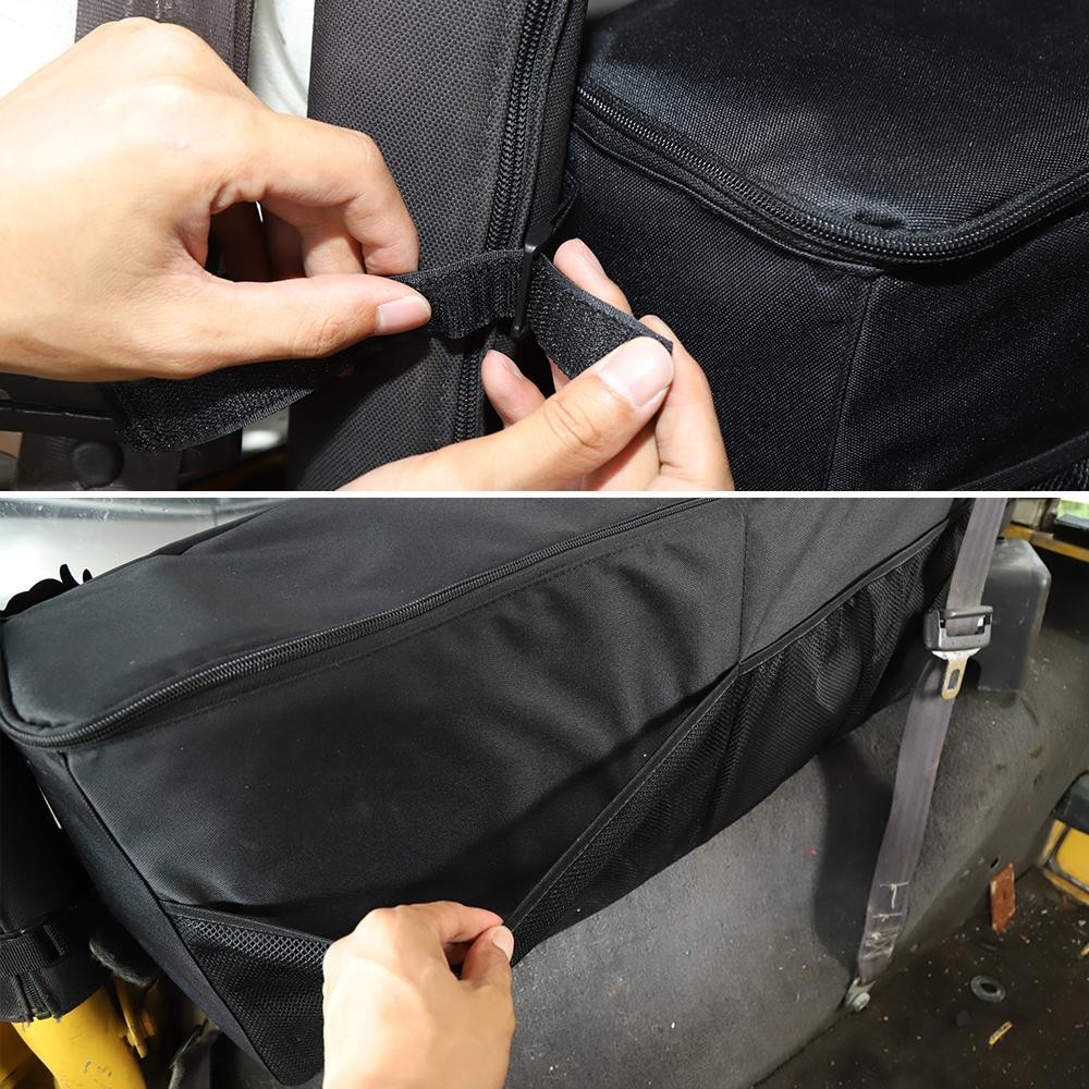 Car Trunk Organizer, Rear Cargo Organizer Driver Side Storage Bag Pouches for 1997-2006 Jeep Wrangler TJ