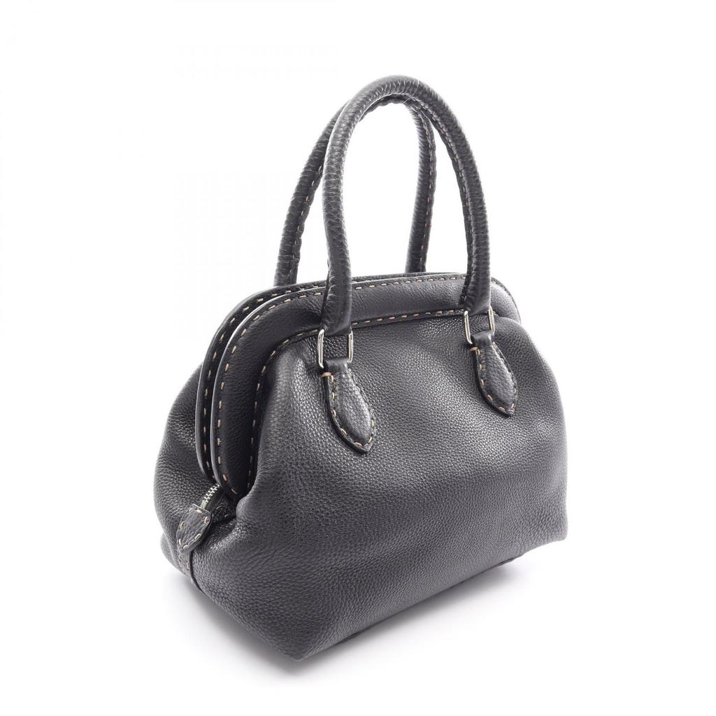 Used FENDI Selleria Doctor's Bag Handbag leather Black Used Women