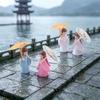 2 Stück Antiker Chinesischer Stil Miniatur-Paarfigur Mikro-Landschafts-Dekoration Zubehör Haushalt Für Valentinstags-Dekoration
