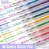 8/12/18/24/36/48 Colors High Gloss Drawing Pen Flash Marking Pen  School Office Supplies
