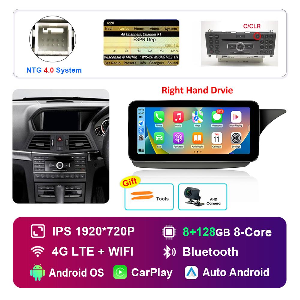 10.25'' Right Hand Drvie for Mercedes Benz E Class C207 W207 2009 - 2015 NTG 4.0 4.5 System Android Car Radio Multimedia Player
