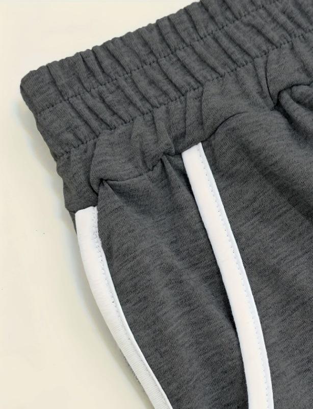 2025 Plus Size European & American Color Block Casual Capris - Summer Loose Fit