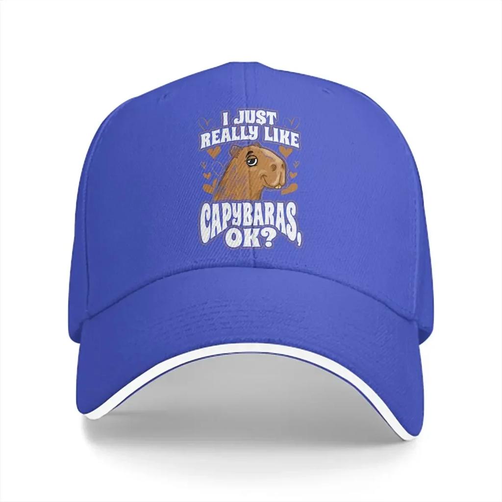 I Just Really Like Capybaras Baseball Cap Men Hats Women Visor Protection Snapback Capybara Animal Caps