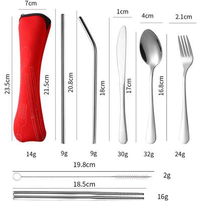 ZISIZ Přenosná nerezová sada příborů