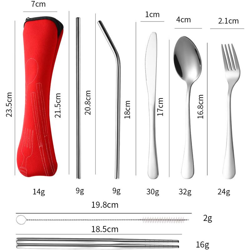 

ZISIZ Portable Stainless Steel Cutlery Set