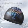 LI-NING Fashion Printed Silicone Swim Cap for Long Hair