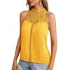 Neckholder Weste Damen Lässige Tops Einfarbige Spitze Dekoration Durchbrochene Spitze Stickerei