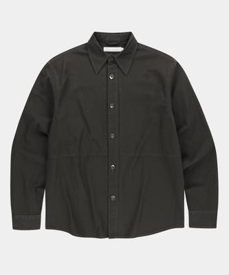 SLOWACID Washed Herringbone Shirt Jacket [Charcoal]