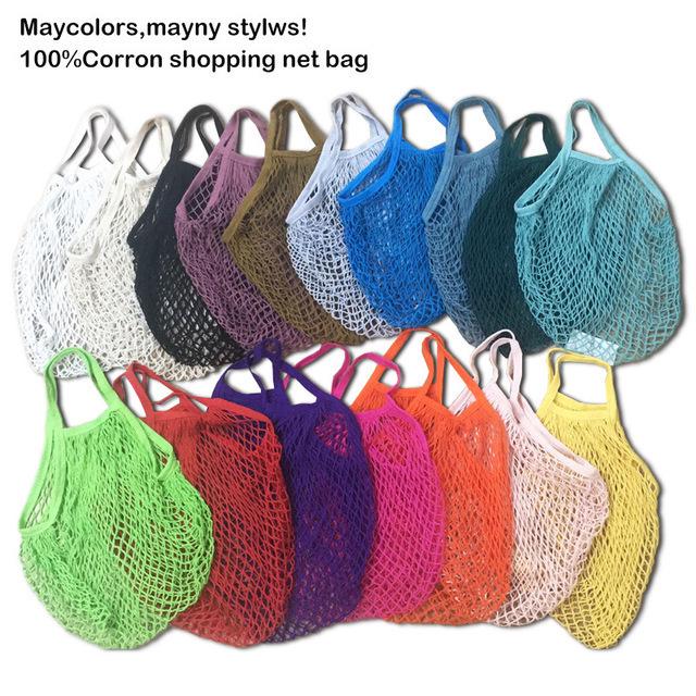 Eco-Friendly 100% Cotton Mesh Bag for Shopping, Toys Storage, and Fruits