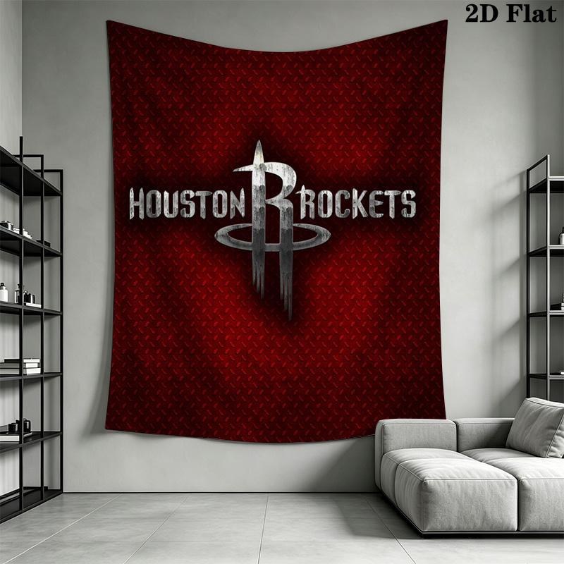 Houston Rockets Logo Artwork Threepiece Set 1 Duvet Cover 2 Pillowcase Without Core Duvet Cover And Pillowcase Bedding Set