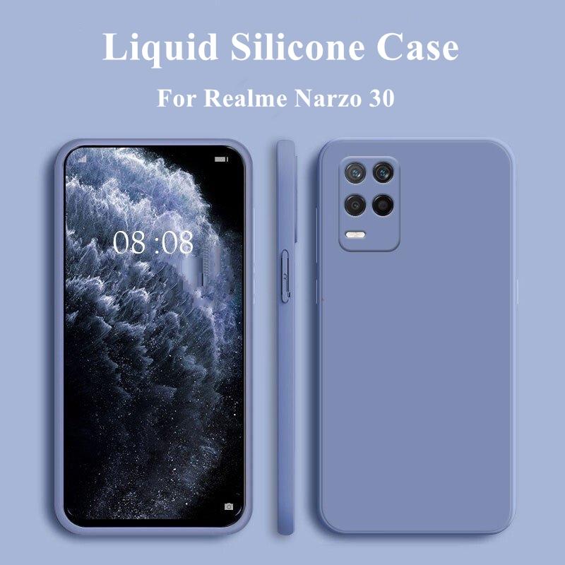 For Realme Narzo 30 5g Case Cover For Realme Narzo 30 Coque Soft TPU Liquid Silicone Phone Bumper For Realme 30