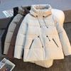 Padded Jacket Women's Mid-length Hooded Padded Jacket Thickened and Thin Padded Jacket High-end Jacket