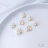 Hand-Woven Natural Freshwater Pearl Flower Ball Earrings and Beads