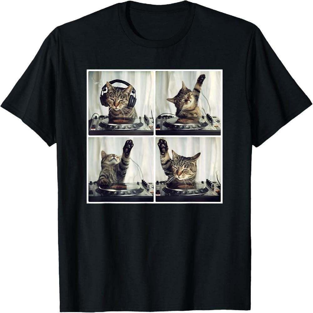 

EDM DJ Cat Animal On Decks House Music Cat DJ T-Shirt XXXXXL чорний