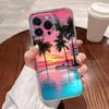Sea Tropical Palm Trees Beach Phone Case For iPhone 17,16,15,14,13,12,11 Plus,Pro,Max,XR,XS,Plus,E,SE4,Mini Transparent Cover