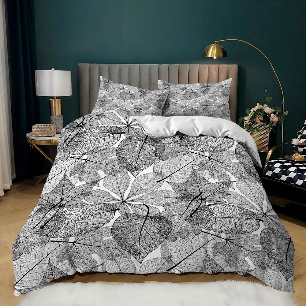 Pastoral Three-Piece Plant Printing Four-Season Kit Quilt Cover
