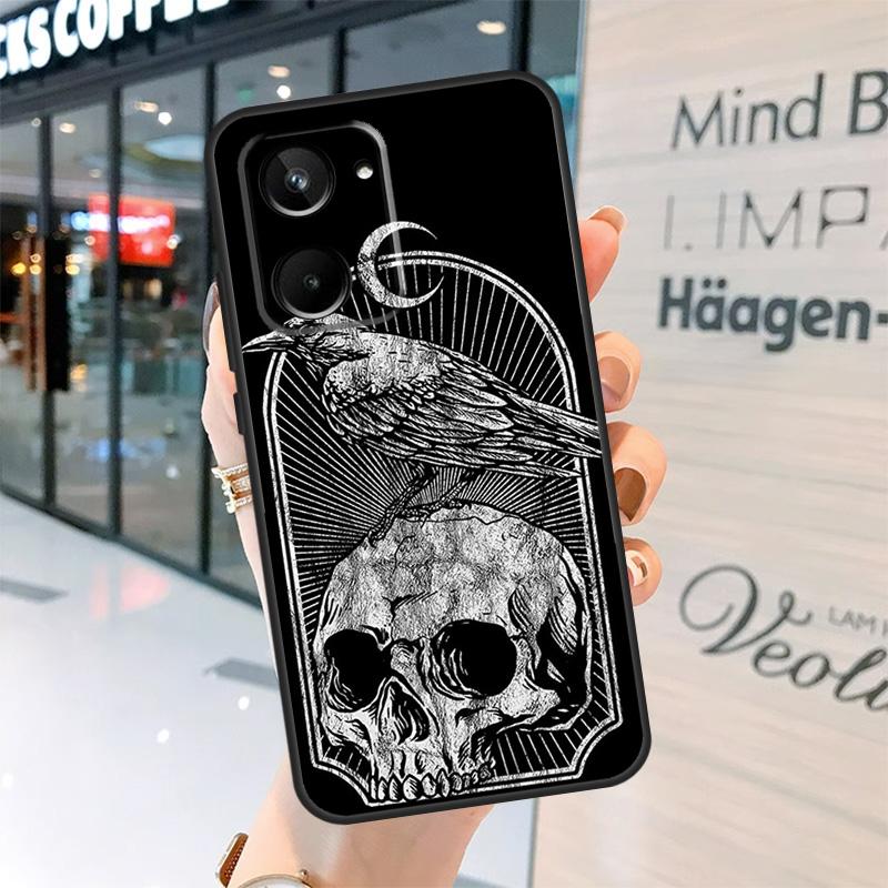 Skull Gothic Creepy Pastel Goth Case For Realme 14 13 10 11 12 Pro Plus GT7 Pro GT6 C55 C51 C53 C35 C33 C61 C65 C67 C71 C75