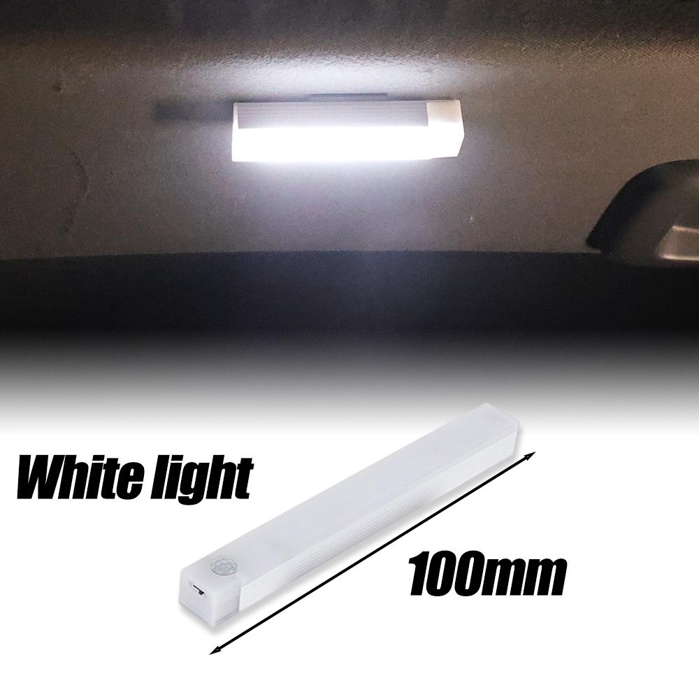Car Sensor Light For Floor Trunk Hood Magnetic Human Body Sensing Mode Lamp USB Rechargeable Automatic Induction Reading Light