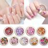 50Pcs/box Nail Wood Pulp Applique Small Daisy Summer Long Island Iced Tea Dried Flower Leaf Nail Decoration