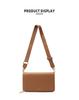 Women's Medium Crossbody Bag: Simple, Versatile, Large-Capacity, High-Grade Soft Leather, Commuter-Friendly Square Design.