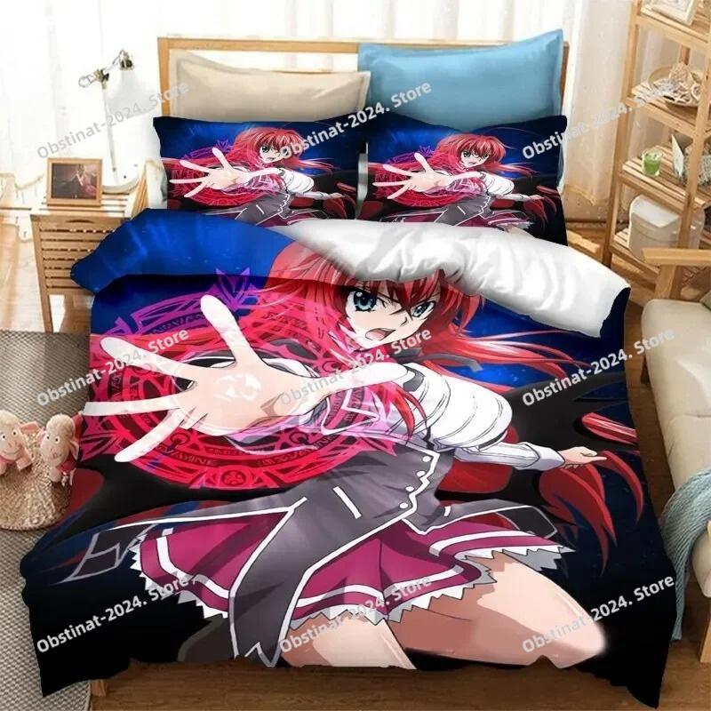 Anime High School DxD Bedding Set Printed Duvet Cover Pillowcase Single Double Style Queen King Size Sets