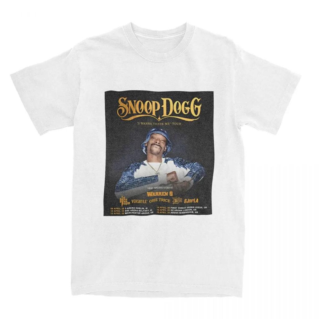 Men T-Shirts Snoop Dogg I Wanna Thank Me Tour Vintage 100% Cotton Tees Short Sleeve T Shirts O Neck Clothing Plus Size