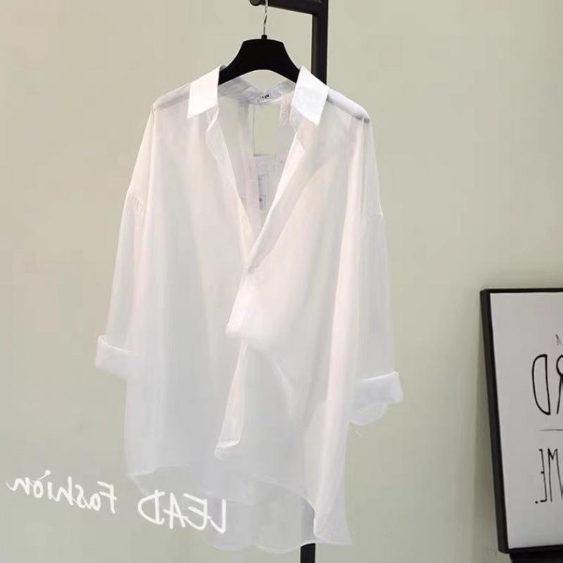 

Женский драпирующийся летний кардиган с длинным рукавом из тенселя, блузка с защитой от солнца Large синий