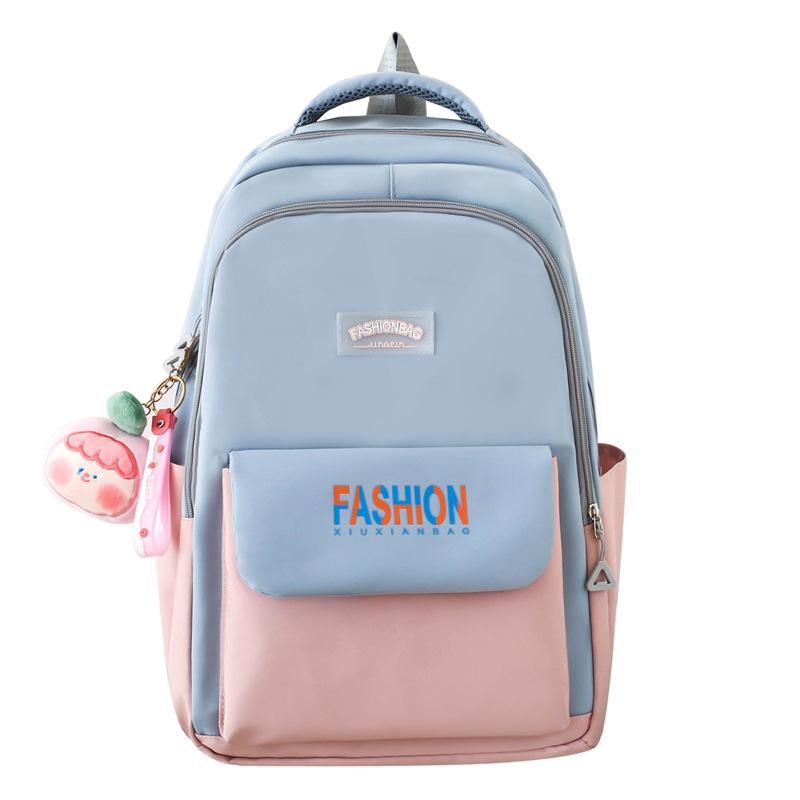 Schoolbag New Student Backpack Female Korean Edition Trend Letters Japanese Campus School Bag Outdoor Travel Computer Backpack