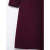 Women Fashion Burgundy Coat Double Breasted Long Sleeve Lapel Blends Jacket High Street Outerwear