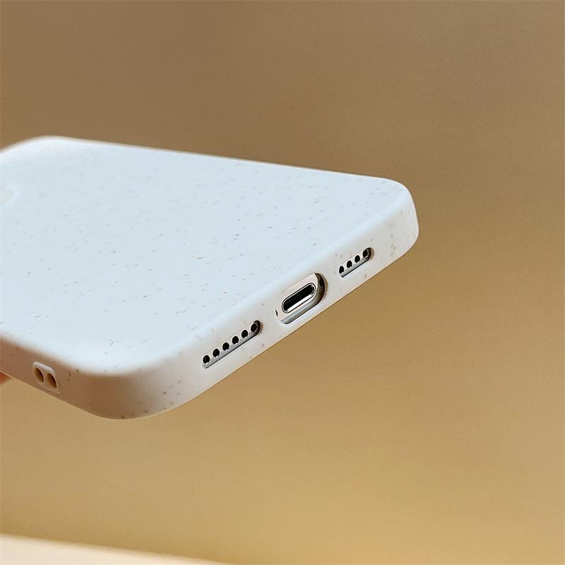 Einfache reine weizenfarbene Hülle Abbaubares umweltfreundliches Material Schutzhülle Handy-Rückseite