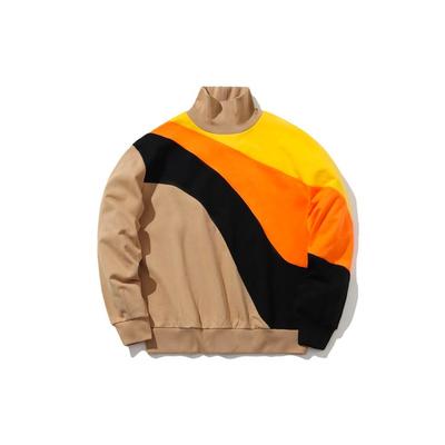 Li Ning New York Fashion Week Series Color Block Casual Loose Pullover Sweatshirt Men Sweatshirt Scented-Apricot AWDP731-2